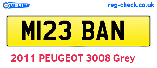 M123BAN are the vehicle registration plates.