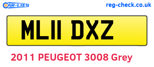ML11DXZ are the vehicle registration plates.
