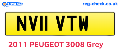 NV11VTW are the vehicle registration plates.
