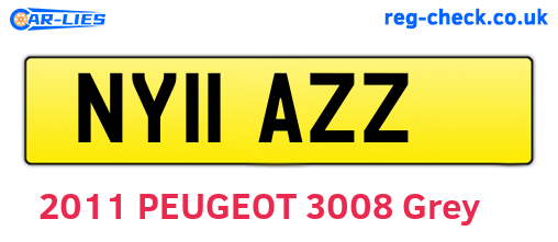 NY11AZZ are the vehicle registration plates.