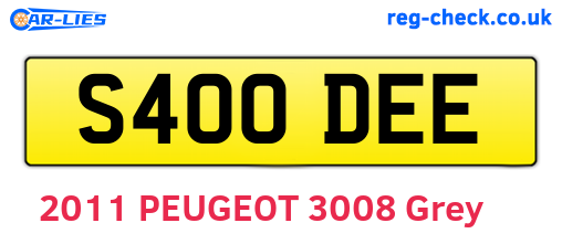 S400DEE are the vehicle registration plates.