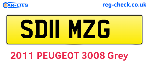 SD11MZG are the vehicle registration plates.
