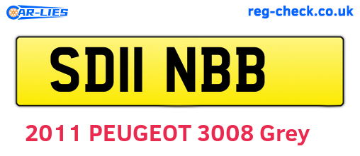 SD11NBB are the vehicle registration plates.
