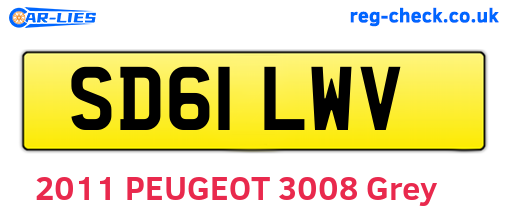 SD61LWV are the vehicle registration plates.