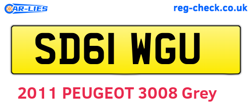 SD61WGU are the vehicle registration plates.