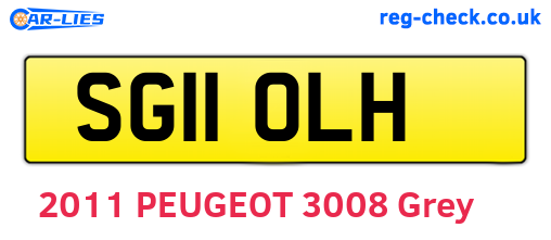 SG11OLH are the vehicle registration plates.