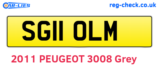 SG11OLM are the vehicle registration plates.