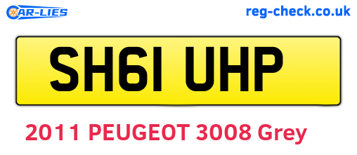 SH61UHP are the vehicle registration plates.