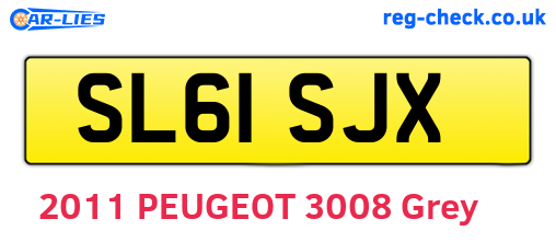 SL61SJX are the vehicle registration plates.