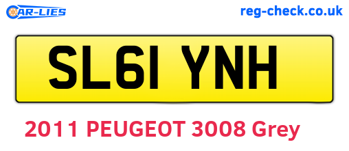 SL61YNH are the vehicle registration plates.