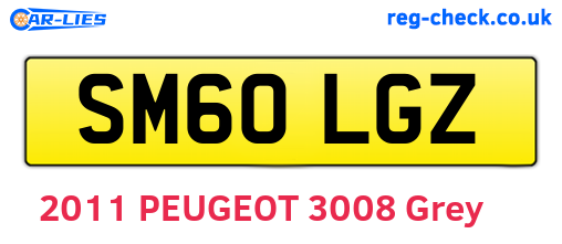 SM60LGZ are the vehicle registration plates.