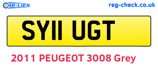 SY11UGT are the vehicle registration plates.
