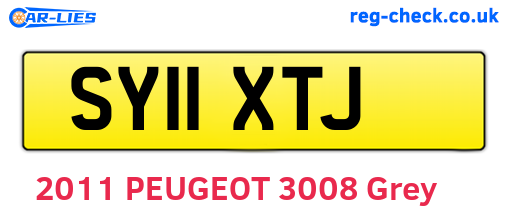 SY11XTJ are the vehicle registration plates.