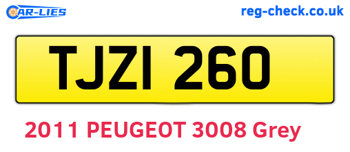 TJZ1260 are the vehicle registration plates.