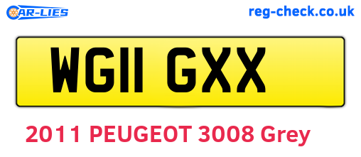 WG11GXX are the vehicle registration plates.