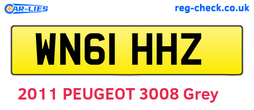 WN61HHZ are the vehicle registration plates.
