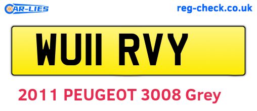 WU11RVY are the vehicle registration plates.