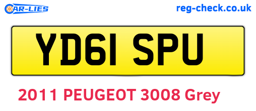 YD61SPU are the vehicle registration plates.
