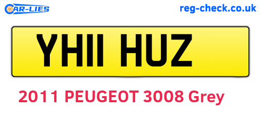 YH11HUZ are the vehicle registration plates.