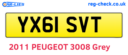 YX61SVT are the vehicle registration plates.