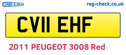 CV11EHF are the vehicle registration plates.