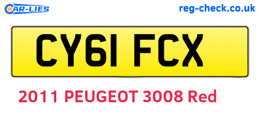 CY61FCX are the vehicle registration plates.