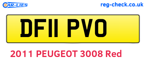 DF11PVO are the vehicle registration plates.
