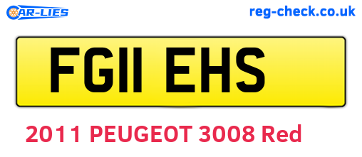 FG11EHS are the vehicle registration plates.