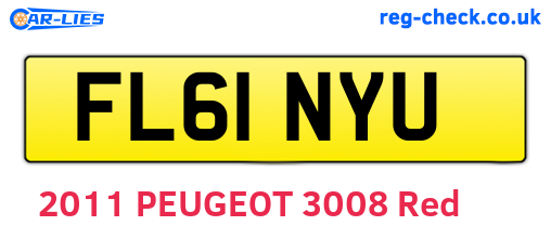 FL61NYU are the vehicle registration plates.