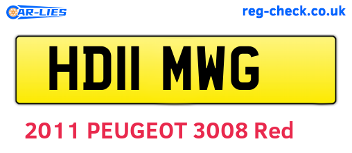HD11MWG are the vehicle registration plates.