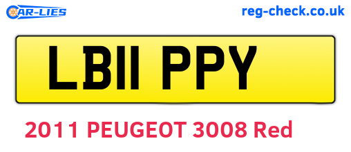 LB11PPY are the vehicle registration plates.