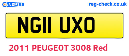 NG11UXO are the vehicle registration plates.