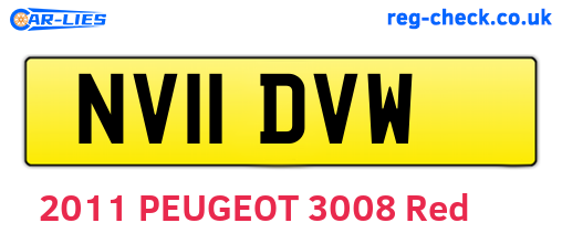 NV11DVW are the vehicle registration plates.