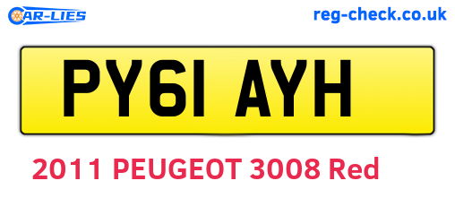PY61AYH are the vehicle registration plates.