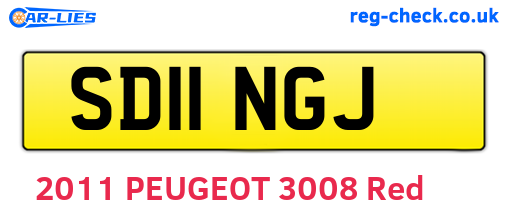 SD11NGJ are the vehicle registration plates.