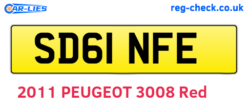 SD61NFE are the vehicle registration plates.