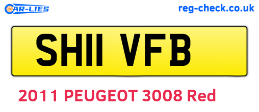 SH11VFB are the vehicle registration plates.