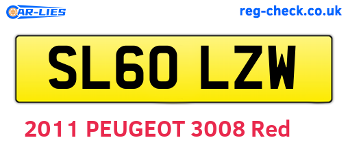 SL60LZW are the vehicle registration plates.