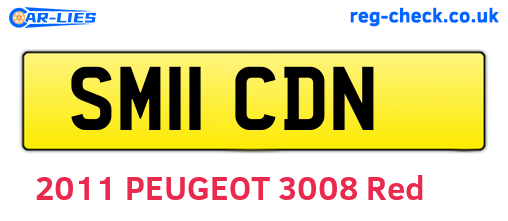 SM11CDN are the vehicle registration plates.