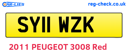 SY11WZK are the vehicle registration plates.
