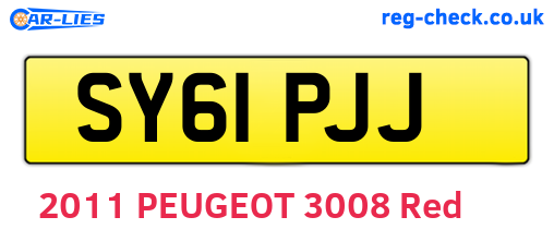 SY61PJJ are the vehicle registration plates.