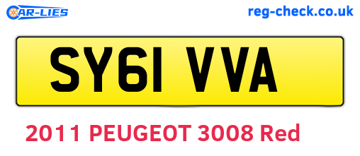 SY61VVA are the vehicle registration plates.
