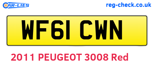 WF61CWN are the vehicle registration plates.