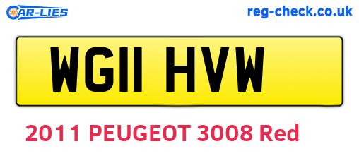 WG11HVW are the vehicle registration plates.