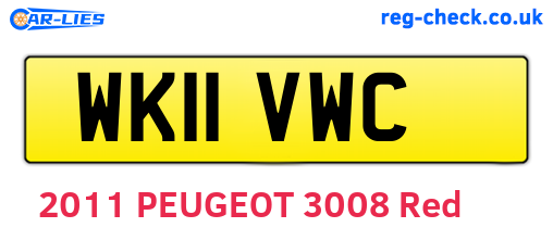 WK11VWC are the vehicle registration plates.
