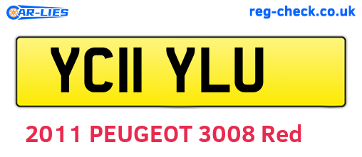 YC11YLU are the vehicle registration plates.