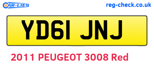 YD61JNJ are the vehicle registration plates.