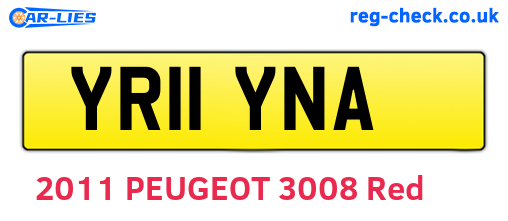 YR11YNA are the vehicle registration plates.