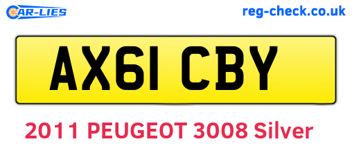AX61CBY are the vehicle registration plates.
