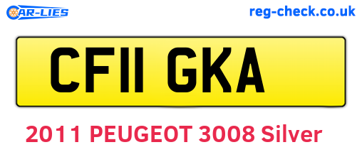 CF11GKA are the vehicle registration plates.
